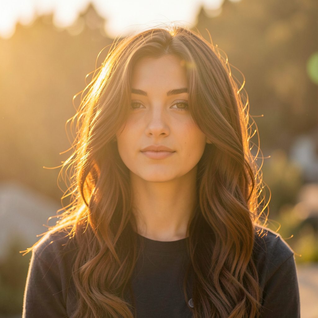 Warm golden-hour light falling across a textured red carpet, with soft bokeh in the background, evoking glamour and celebrity style.