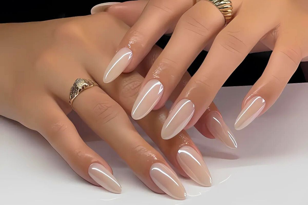 Pearl white nails are here to stay